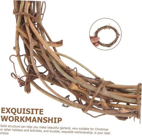 Zerodeko 10pcs Rattan Wreath Hoops DIY Garland Accessory للحصول على حلقات صياغة ديكور العطلات لمشاريع صنع الزهور وإكليل الزهور in Saudi Arabia