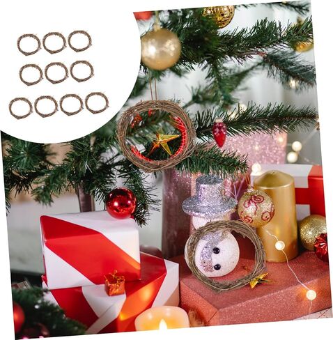 Zerodeko 10pcs Rattan Wreath Hoops DIY Garland Accessory للحصول على حلقات صياغة ديكور العطلات لمشاريع صنع الزهور وإكليل الزهور in Saudi Arabia