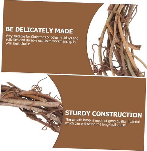 Zerodeko 10pcs Rattan Wreath Hoops DIY Garland Accessory للحصول على حلقات صياغة ديكور العطلات لمشاريع صنع الزهور وإكليل الزهور in Saudi Arabia