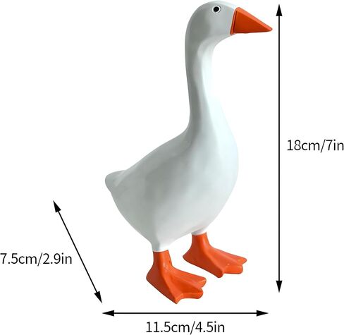 Desk Goose Magnetic Key Holder 7 Inch Mini Goose Statue for Desk or Table, Cute Resin Decor for Keys, Funny Goose Figurine for Office Table or Home, Silly Gift Idea in Kuwait
