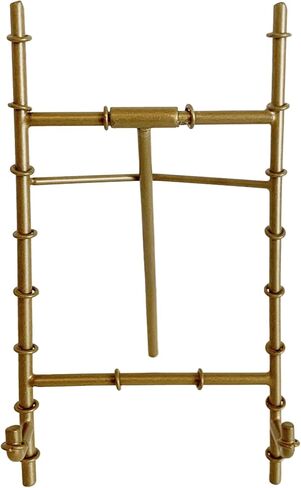 الخيزران Easel 4 خيارات الألوان و 3 خيارات الحجم على طاولة الحامل النمط المعدني ترايبود الذهب الفضي السوداء الجدول السوداء صورة بطاقة الطبق لوحة الطبق لوحة مكتب تقويم سطح المكتب (الذهب القديم ، صغير 6 "x3") in Saudi Arabia