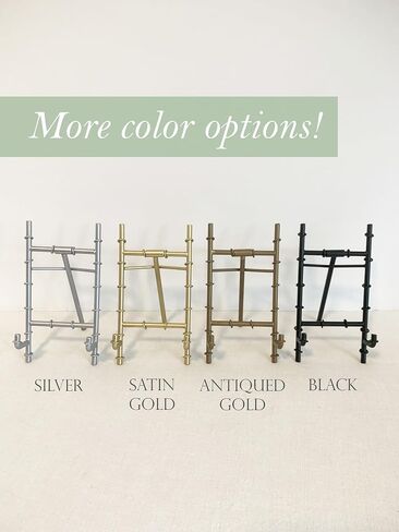 الخيزران Easel 4 خيارات الألوان و 3 خيارات الحجم على طاولة الحامل النمط المعدني ترايبود الذهب الفضي السوداء الجدول السوداء صورة بطاقة الطبق لوحة الطبق لوحة مكتب تقويم سطح المكتب (الذهب القديم ، صغير 6 "x3") in Saudi Arabia