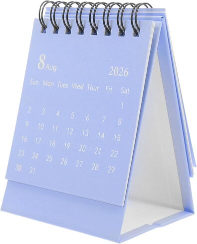 Nuobesty Mini Desk Calendar 2026 Flip Flip Easel Monthly Pad Talendar لمدرسة المكاتب المنزلية الصغيرة المحمولة Plannner Pink in Kuwait