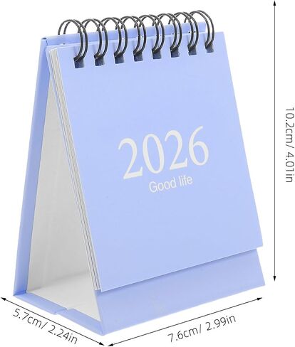 Nuobesty Mini Desk Calendar 2026 Flip Flip Easel Monthly Pad Talendar لمدرسة المكاتب المنزلية الصغيرة المحمولة Plannner Pink in Kuwait