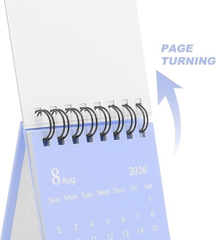 Nuobesty Mini Desk Calendar 2026 Flip Flip Easel Monthly Pad Talendar لمدرسة المكاتب المنزلية الصغيرة المحمولة Plannner Pink in Kuwait