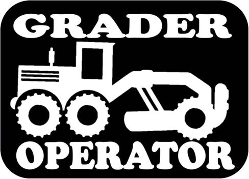 ملصق مشغل طريق Road Grader OS 214 Vinyl 8 "محرك شارات in Saudi Arabia