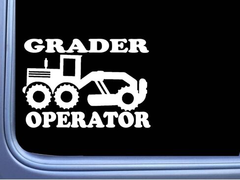 ملصق مشغل طريق Road Grader OS 214 Vinyl 8 "محرك شارات in Saudi Arabia