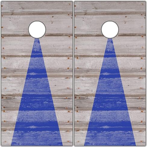 Cornhole Board Wraps & Decals Cornhole Wraps for Boards Set of 2 Corn Hole Decal, 25+ Designs Professional Cornhole Decal for Boards Covers Sticker Cornhole Vinyl Wraps (Blue Arrow Corn Hole Wrap) in Saudi Arabia