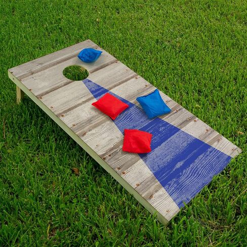 Cornhole Board Wraps & Decals Cornhole Wraps for Boards Set of 2 Corn Hole Decal, 25+ Designs Professional Cornhole Decal for Boards Covers Sticker Cornhole Vinyl Wraps (Blue Arrow Corn Hole Wrap) in Saudi Arabia