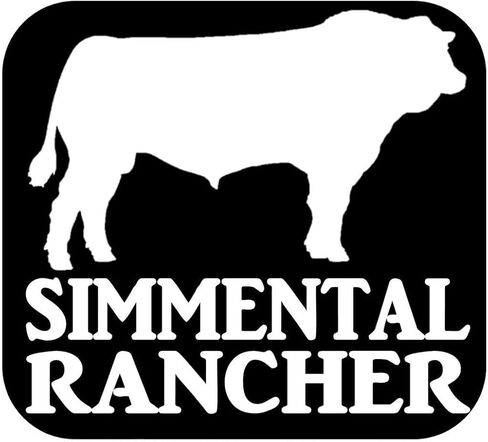 Simmental Rancher Bull Decal 6" Sticker OS 280 cattle cow beef in Saudi Arabia