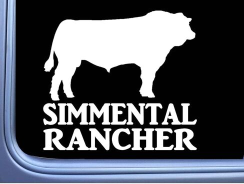 Simmental Rancher Bull Decal 6" Sticker OS 280 cattle cow beef in Saudi Arabia