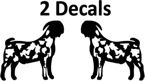 Dapple Boer Goat Sticker Mirrored Decals OS 187 12" window decal in Saudi Arabia