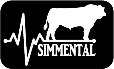 Simmental Lifeline Word Bull Decal 6" Sticker OS 277 cattle cow beef in Saudi Arabia
