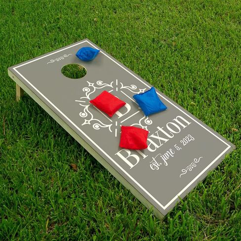 Cornhole Board Wraps and Decals Cornhole Wraps for Boards Set of 2 Corn Hole Decal, Skins Professional Vinyl Cornhole Decal for Boards Covers Sticker Cornhole Vinyl Wraps (Monogram Initial) in Saudi Arabia