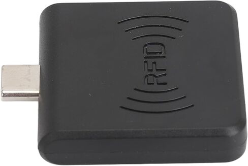 Mobile Phone Card Reader, Contactless 13.56Mhz Smart Card Reader with Fast 0.2s Reading for Type C Compatible (Black) in Saudi Arabia