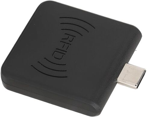 Mobile Phone Card Reader, Contactless 13.56Mhz Smart Card Reader with Fast 0.2s Reading for Type C Compatible (Black) in Saudi Arabia
