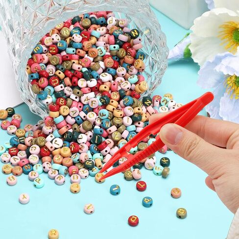10PCS 3.9" Color Plastic Fuse Beads Tweezers - Perler Beads Tweezer for Beads Crafts for Fuse Bead Tweezers in Saudi Arabia