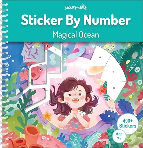 jackinthebox Sticker/Paint by Number babyanimal book craft for kids Ages 8+ in Kuwait