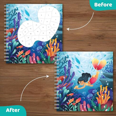 jackinthebox Sticker/Paint by Number babyanimal book craft for kids Ages 8+ in Kuwait
