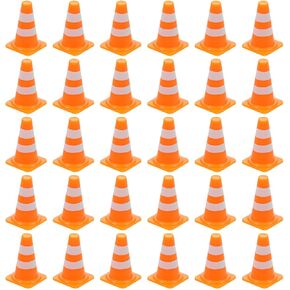 Toyandona 50pcs Mini Traffic Cons - 1 بوصة علامات على الطرق البلاستيكية - ألعاب مرور مصغرة مصغرة مخاريط سلامة برتقالية لألعاب البناء الحواجز الطبيعية الحزب in Kuwait