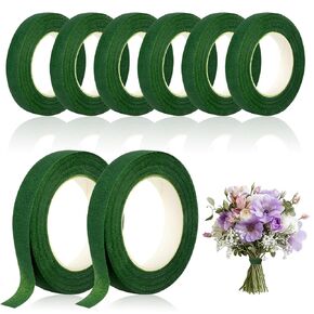 8 Rolls Floral Tape 1/2inch Flower Tape, Green Floral Tape for Fresh Flowers, 30 Yards Florist Tape for Bouquet Stem Wrapping and Floral Crafts, Wedding Bouquet in Saudi Arabia
