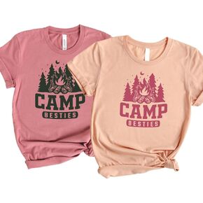 Camp Friends, Camping Shirt for Girls Trip, Camping Matching Shirts for Family, Friends Camper Group Camping T-Shirt, Happy Camper Camping Shirts for Woman, Men, Kids, Toddler, Plus Size. Multicolor in Saudi Arabia
