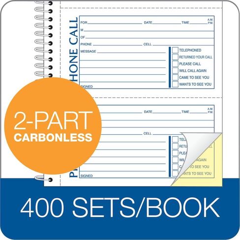 Adams Phone Message Book, Carbonless Duplicate, 5.50 x 11 Inch (SC1154D) in Saudi Arabia