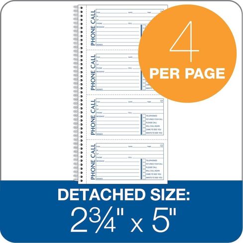 Adams Phone Message Book, Carbonless Duplicate, 5.50 x 11 Inch (SC1154D) in Saudi Arabia