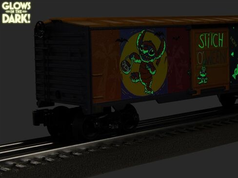 Lionel Disney Stitch Glow في The Dark Halloween O Gauge Model Train Boxcar in Saudi Arabia