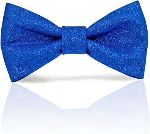 Men's Plain Color Pre-tied Bow Tie and Pocket Square Set | Glitter Sparkling for Formal Wedding Party Christmas | CK Bow (Red) in Saudi Arabia