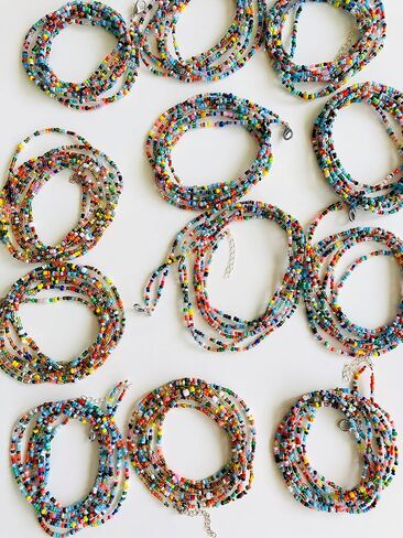 African waist beads for women, colorful waist beads, body jewelry, African waist beads with clasp, Handmade waist beads, birthday gift for her, birthday gift for women, Waist beads, Body in Saudi Arabia