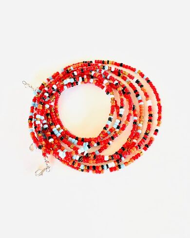 African waist beads for women, colorful waist beads, body jewelry, African waist beads with clasp, Handmade waist beads, birthday gift for her, birthday gift for women, Waist beads, Body in Saudi Arabia