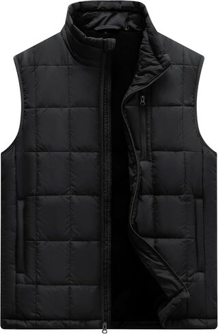 Vcansion Men's Outdoor Quilted Puffer Vest Stand Collar Lightweight Down Sleeveless Jacket Padded Vest in Saudi Arabia
