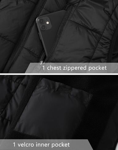 Vcansion Men's Outdoor Quilted Puffer Vest Stand Collar Lightweight Down Sleeveless Jacket Padded Vest in Saudi Arabia