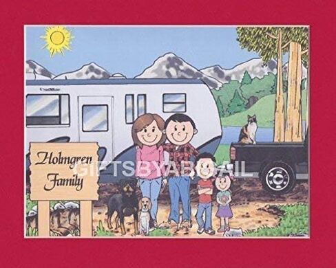 Veterinary Clinic Gift Personalized Custom Cartoon Print 8x10, 9x12 Magnet or Keychain in Saudi Arabia