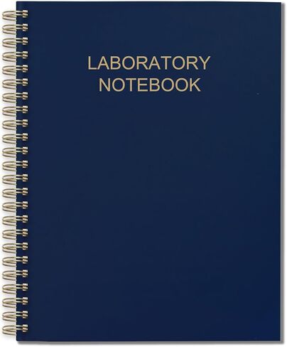 Lab Notebook/Laboratory Notebook - (.25" Grid Format), Laboratory Notebook Quad Ruled Science Lab Book for Chemistry, Physics, 8" x 10", Spiral Bound, Flexible Cover, Black in Kuwait