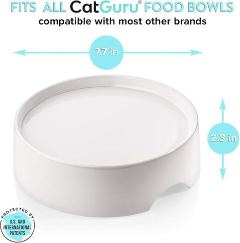 CatGuru Food Table for Cat Bowl, Non Slip Pet Feeding Station for Cat Food Bowls, Raised Stand for Food and Water Cats Bowls, Elevated Pet Feeder, Stress Free Pet Dish Stand (Marshnallow) in Kuwait