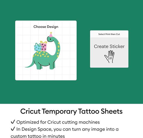 Cricut® Printable Temporary Tattoo Paper for Inkjet Printers - 8.5 in x 11 in (8 ct) in Saudi Arabia