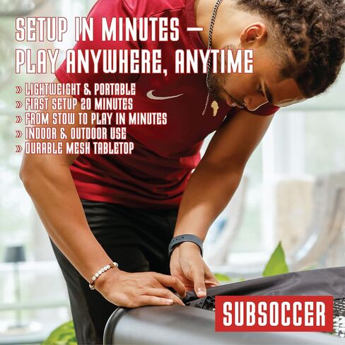 S3 Portable Bench Soccer Game Sturdy Indoor Outdoor Table Soccer مجموعة مع مقاعد وكرة وحزمة تجميع سهلة وتصميم GO للشاطئ أو المنزل أو المكتب أو الفناء الخلفي ، والمرح لجميع الأعمار in Kuwait