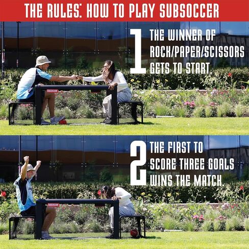 S3 Portable Bench Soccer Game Sturdy Indoor Outdoor Table Soccer مجموعة مع مقاعد وكرة وحزمة تجميع سهلة وتصميم GO للشاطئ أو المنزل أو المكتب أو الفناء الخلفي ، والمرح لجميع الأعمار in Kuwait