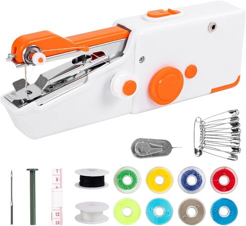 Mini Electric Sewing Machine for Travel and Home Use,Handheld Sewing Machine for Beginners,Quick Sewing, Easy Buttoning, DIY Gadgets in Saudi Arabia