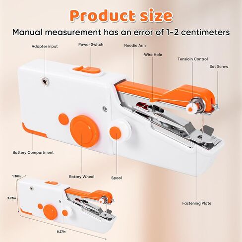 Mini Electric Sewing Machine for Travel and Home Use,Handheld Sewing Machine for Beginners,Quick Sewing, Easy Buttoning, DIY Gadgets in Saudi Arabia