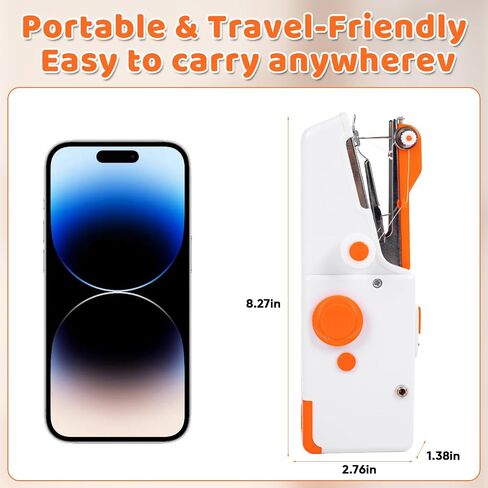 Mini Electric Sewing Machine for Travel and Home Use,Handheld Sewing Machine for Beginners,Quick Sewing, Easy Buttoning, DIY Gadgets in Saudi Arabia