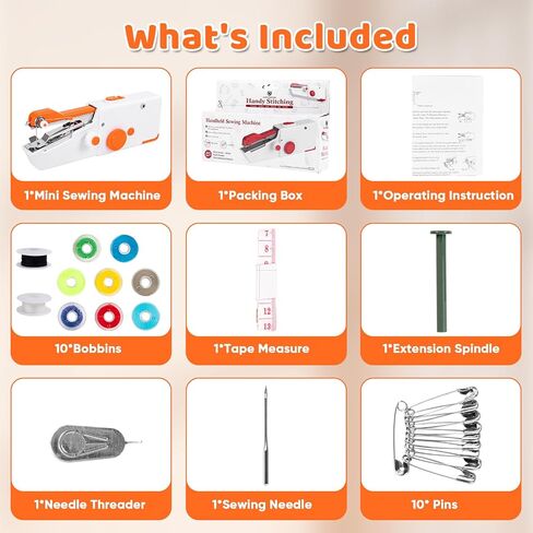 Mini Electric Sewing Machine for Travel and Home Use,Handheld Sewing Machine for Beginners,Quick Sewing, Easy Buttoning, DIY Gadgets in Saudi Arabia