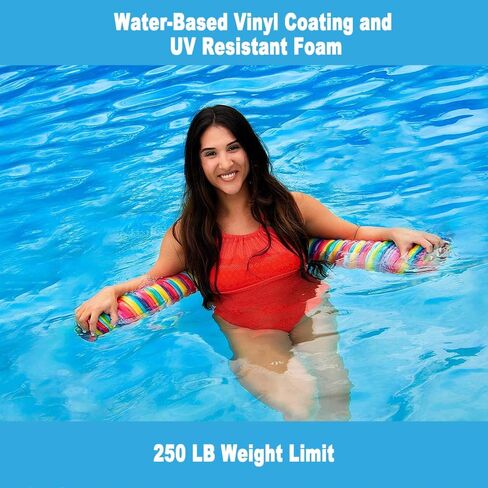 Mymersa Jumbo Swimming Pool Noodles ، طلاء الفينيل الناعم القائم على الماء ، والمعكرونة الرغوية المقاومة للأشعة فوق البنفسجية للسباحة والعائمة ، عوامات البحيرة ، تطفو البلياردو للبالغين. in Kuwait