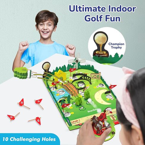 Smartivity Mini Golf Golf Table Game للأطفال الذين تتراوح أعمارهم بين 6-12 | بناء ملعب الجولف الخاص بك مع لاعب الجولف الميكانيكي و 10 ثقوب ممتعة | لعبة STEM هدية عيد ميلاد للبنين والبنات الذين تتراوح أعمارهم بين 6-12 in Kuwait