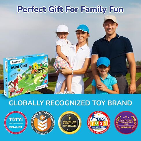 Smartivity Mini Golf Golf Table Game للأطفال الذين تتراوح أعمارهم بين 6-12 | بناء ملعب الجولف الخاص بك مع لاعب الجولف الميكانيكي و 10 ثقوب ممتعة | لعبة STEM هدية عيد ميلاد للبنين والبنات الذين تتراوح أعمارهم بين 6-12 in Kuwait