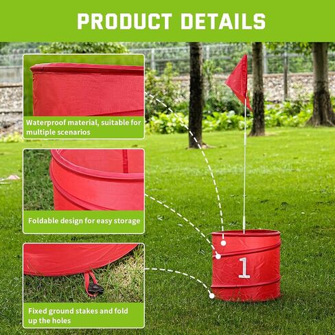 3 Holes-Outdoor Backyard Golf Game Set,Outdoor Yard Golf Chipping Game with 2 Clubs,Ball and Flag,Fun for All Crowd, Perfect for Beach,Park,Lawn and Camping in Saudi Arabia