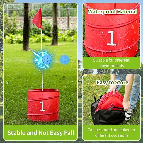 3 Holes-Outdoor Backyard Golf Game Set,Outdoor Yard Golf Chipping Game with 2 Clubs,Ball and Flag,Fun for All Crowd, Perfect for Beach,Park,Lawn and Camping in Saudi Arabia
