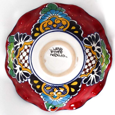 | Fruit Bowl - Decorative Plate - Hand Painted Mexican Pottery Talavera - 11.4" (Orange) in Saudi Arabia